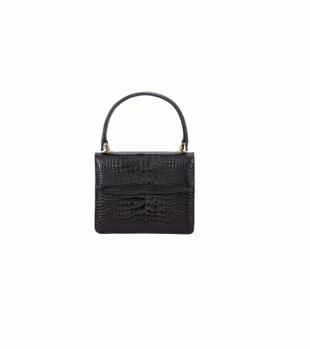 Mini Maxi in Black Shiny Alligator – CAPE COBRA